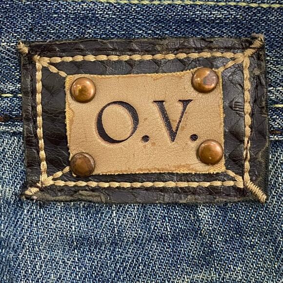 OV Denim Jeans Womens Actual Size 34Wx29L Blue Lift Slim Straight Leg Med Wash - Picture 7 of 12